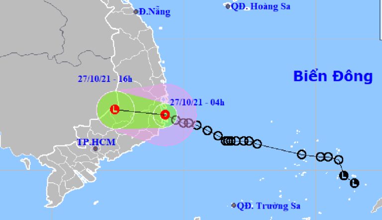 Thời tiết hôm nay 27.10.2020: Áp thấp nhiệt đới gió giật cấp 8, mưa lớn dồn dập