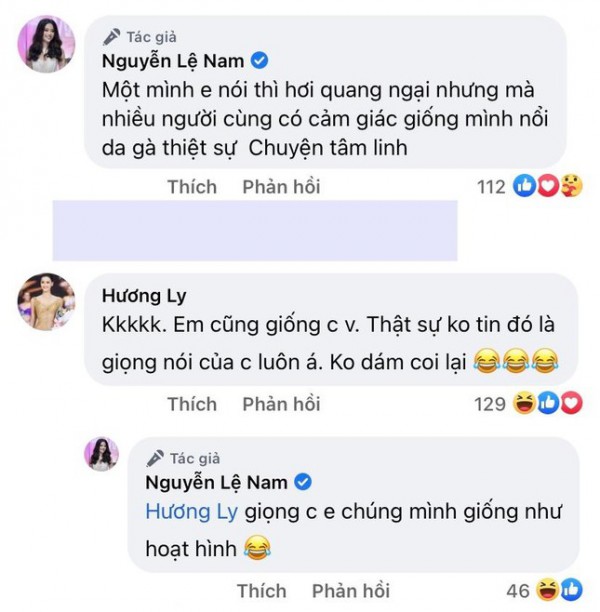 Lệ Nam, Hương Ly không dám nghe lại phần thi ứng xử của mình trong đêm Chung kết