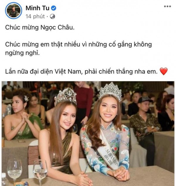 Dàn sao Việt chúc mừng tân Hoa hậu Ngọc Châu: Kỳ Duyên đầy phấn khích, Thu Trang quá lầy lội