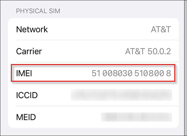 Cách kiểm tra số IMEI của iPhone