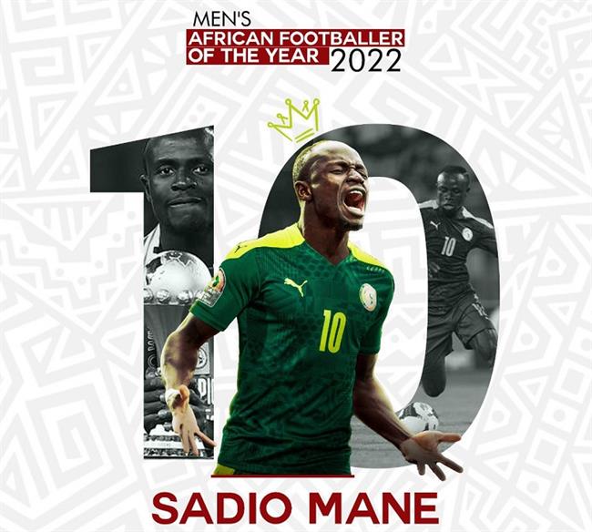 Sadio Mane giành giải Cầu thủ xuất sắc nhất châu Phi