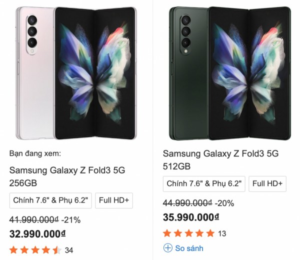 Giá bán của Samsung Galaxy Z Flip 3 và Z Fold 3 giảm mạnh, mua hay đợi?