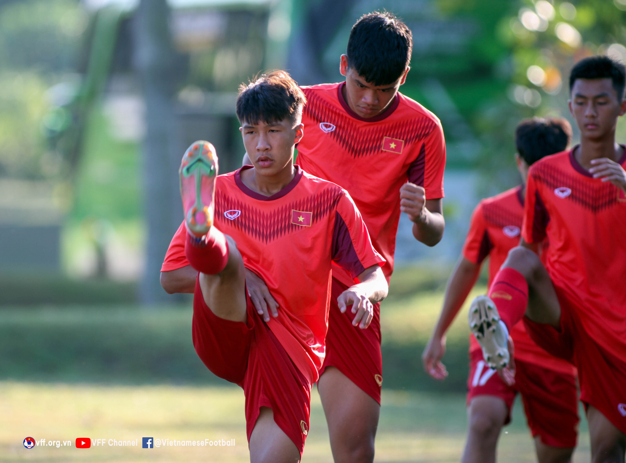 U16 Việt Nam chuẩn bị cho trận tranh ngôi nhất bảng với U16 Indonesia