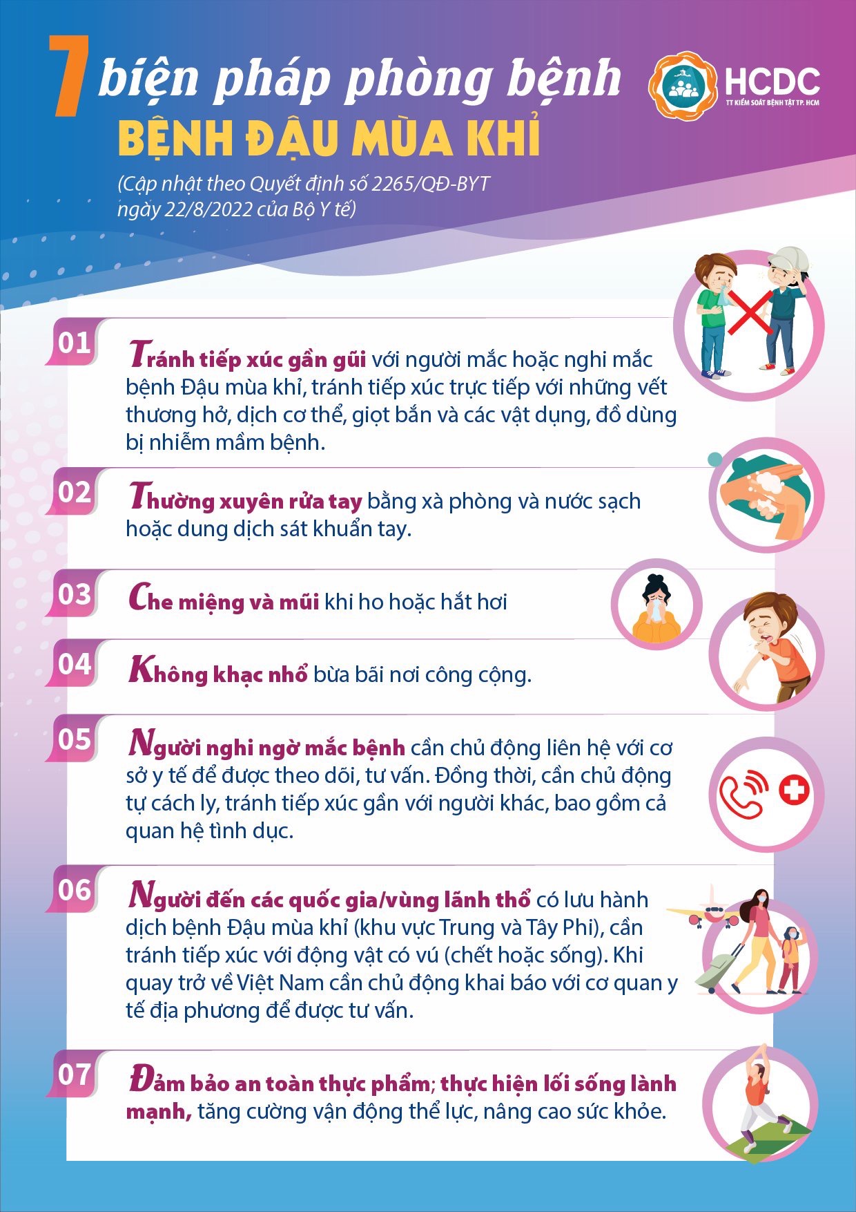 Khuyến cáo 7 biện pháp phòng bệnh đậu mùa khỉ