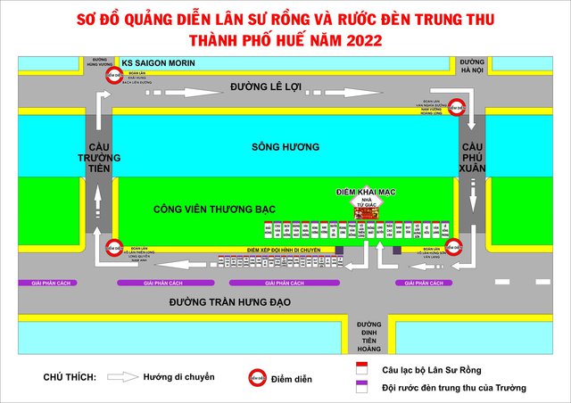 TP Huế lần đầu tổ chức Lễ hội Quảng diễn Lân Sư Rồng, rước đèn Trung thu quy mô lớn - Ảnh 2.