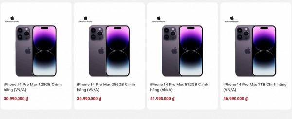 Giá bán dự kiến của iPhone 14 Pro và 14 Pro Max tại Việt Nam