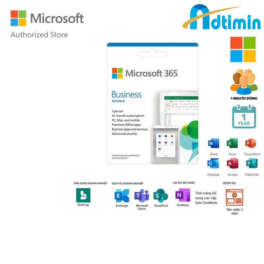 ADTIMIN - tạo email công ty trên Microsoft 365 Business