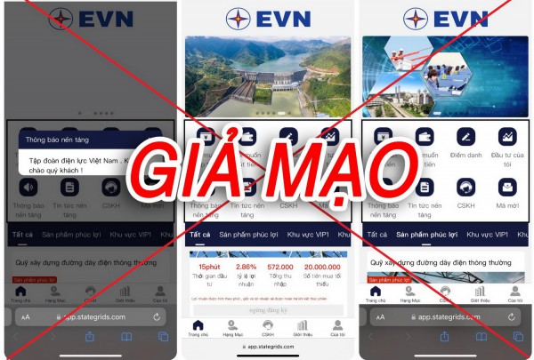 Tái diễn tình trạng sử dụng web, app Điện lực lừa đảo khách hàng