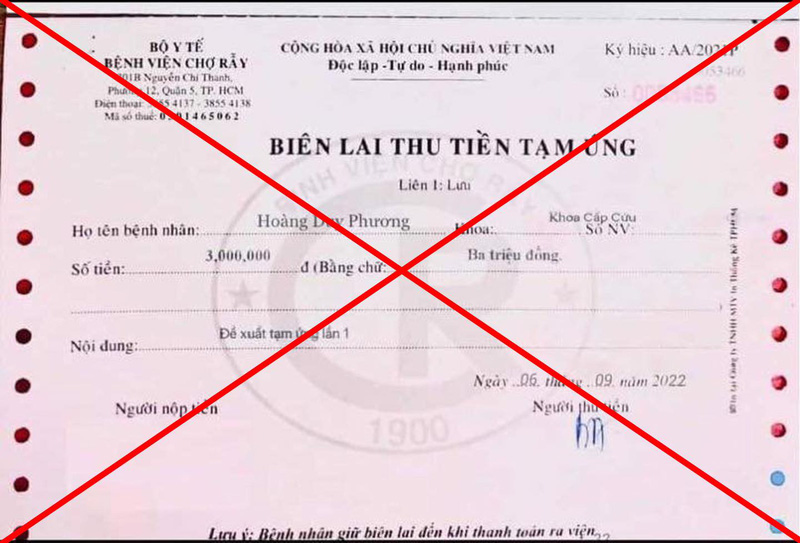 Bệnh viện Chợ Rẫy cảnh báo lừa đảo kêu gọi tiền hỗ trợ người bệnh