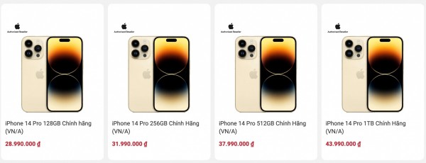 Giá bán dự kiến của iPhone 14 Pro và 14 Pro Max tại Việt Nam