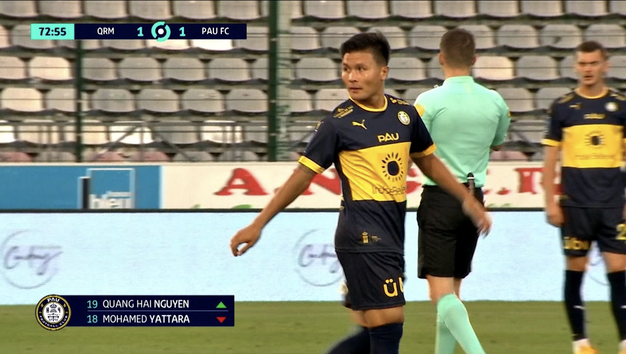 Quang Hải sẽ khó có cơ hội ra sân khi Pau FC thay đổi chiến thuật