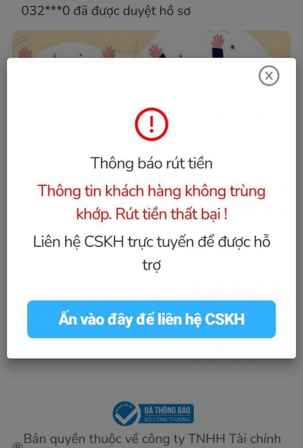 Cần tiền đi vay qua app, bị lừa phí 