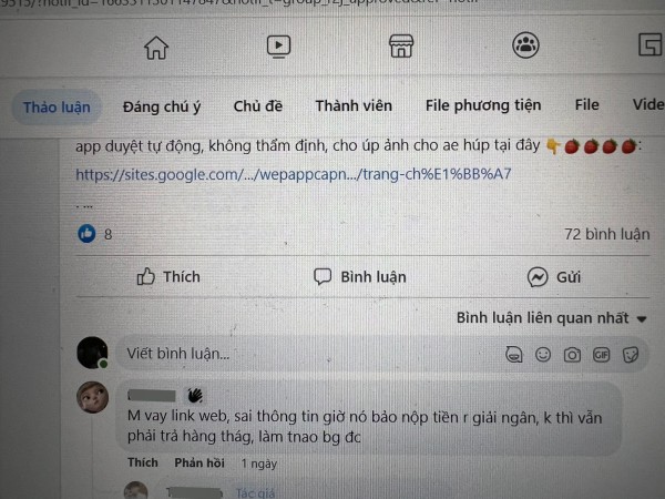 Cần tiền đi vay qua app, bị lừa phí 