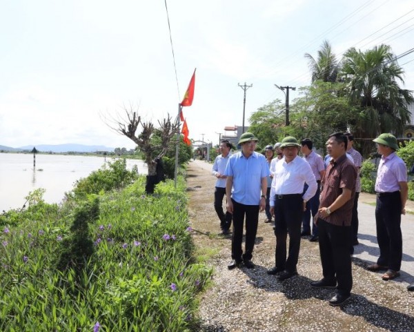 Thanh Hóa: Lãnh đạo tỉnh đi kiểm tra khắc phục hậu quả sau mưa lớn một số huyện trên địa bàn