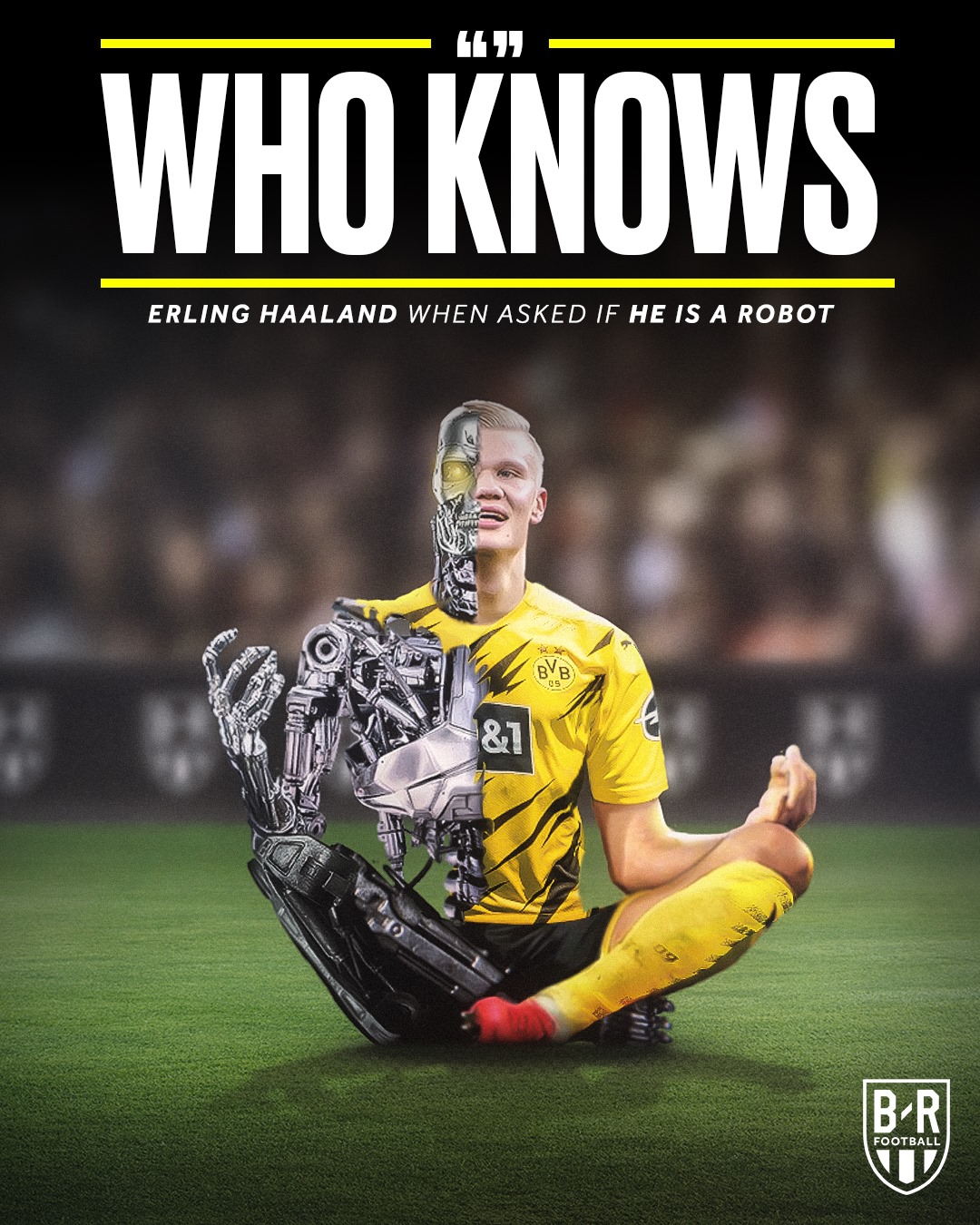 2 triệu người đòi cấm Haaland chơi bóng vì anh là... người máy