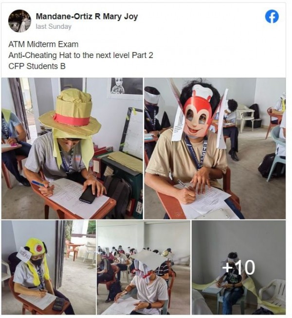 Độc đáo ‘nón chống gian lận thi cử’ tự chế của sinh viên