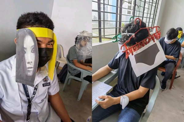 Độc đáo ‘nón chống gian lận thi cử’ tự chế của sinh viên