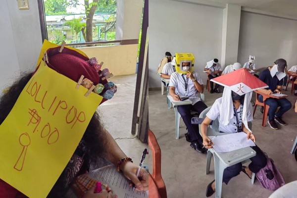 Độc đáo ‘nón chống gian lận thi cử’ tự chế của sinh viên