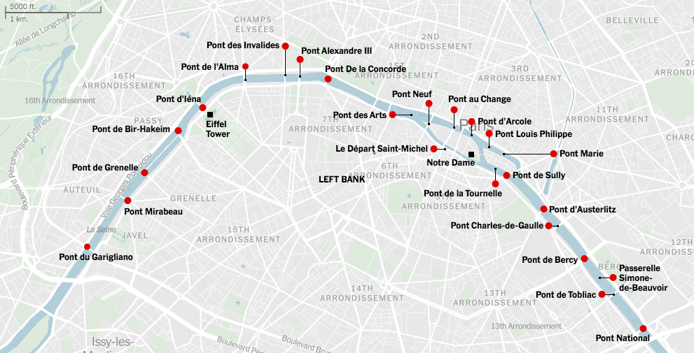 Những cây cầu kỳ quan của tình yêu và thù hận ở Paris