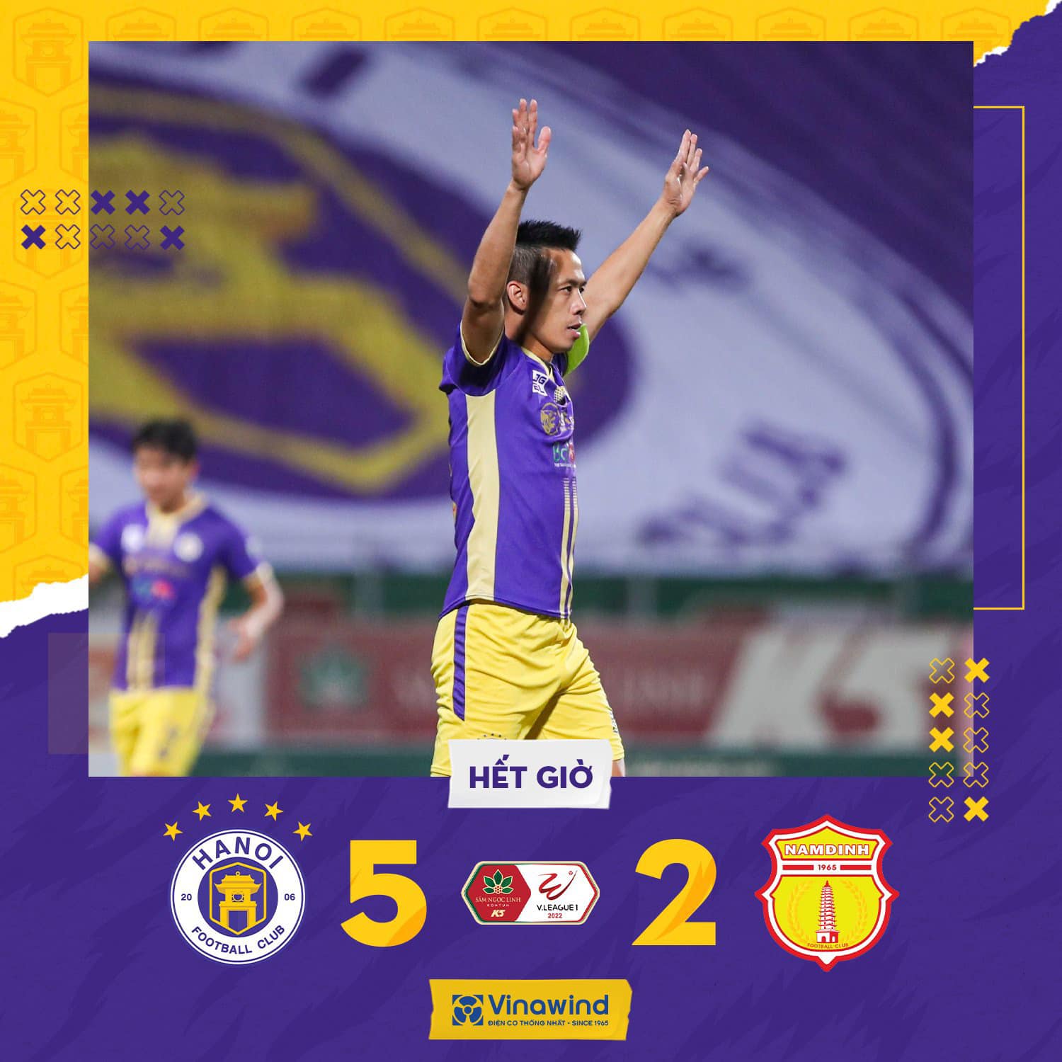 V.League 2022: CLB Hà Nội thắng đậm CLB Nam Định tại Hàng Đẫy V.League 2022: CLB Hà Nội thắng đậm CLB Nam Định tại Hàng Đẫy