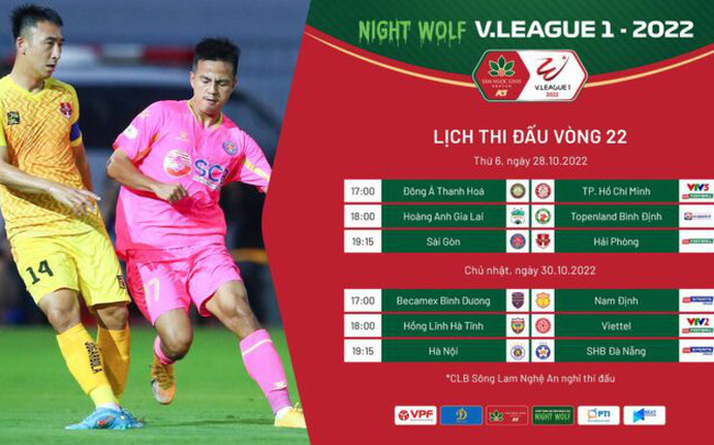 Vòng 22 V.League 1-2022: Những cặp đấu tâm điểm!