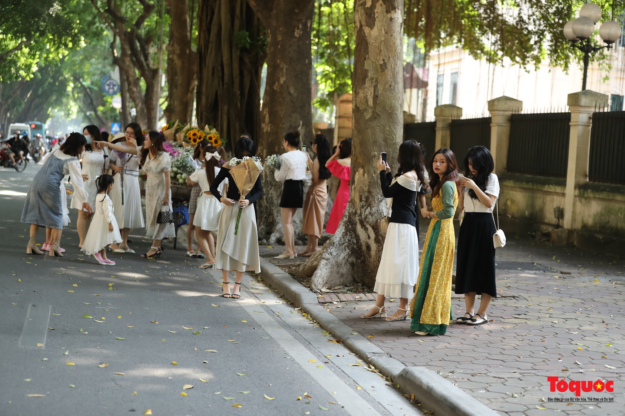 Hàng trăm người đổ về phố Phan Đình Phùng ''săn nắng'' mùa thu Hà Nội - Ảnh 3.