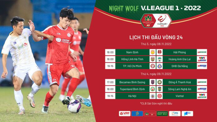 Trước vòng 24 Night Wolf V.League 1-2022: Kịch tính cao độ!
