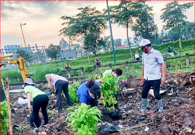 Phường Hiệp Bình Chánh, TP.HCM tổ chức Lễ ra quân trồng cây và xóa điểm đen về rác