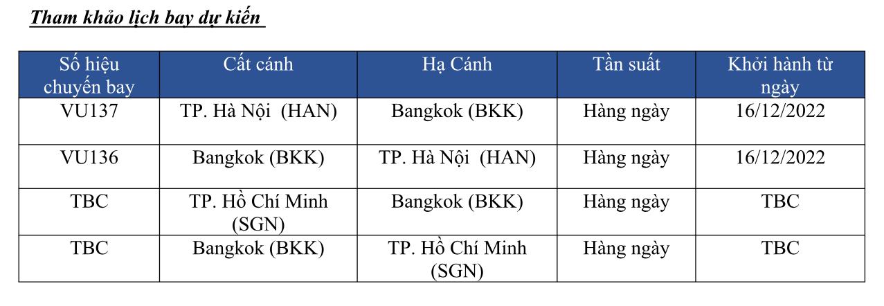 Vietravel Airlines mở đường bay quốc tế đầu tiên, bán vé đi Thái chỉ từ 66.000 đồng