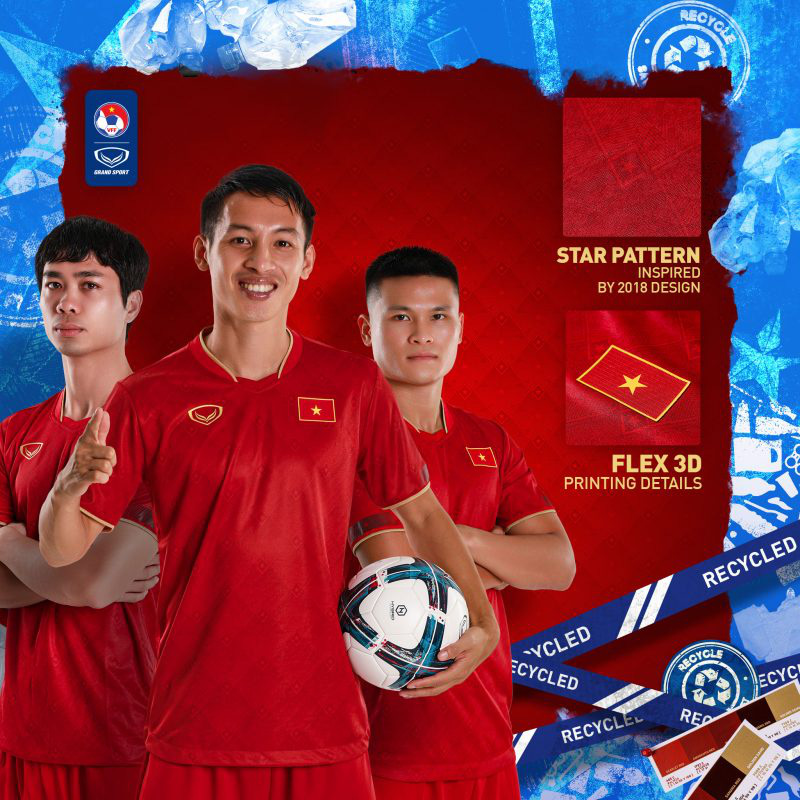 Cận cảnh áo đấu mới của các ĐTQG Việt Nam