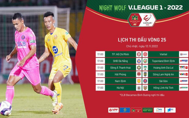 Trước vòng 25 Night Wolf V.League 1-2022: 