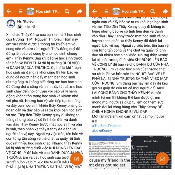 Giáo viên người nước ngoài bị sa thải vì bảo vệ học sinh? Giáo viên người nước ngoài bị sa thải vì bảo vệ học sinh?