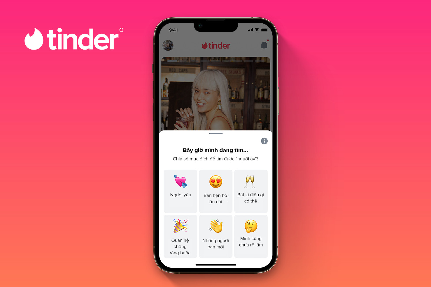 Ứng dụng Tinder ra mắt tính năng Mục đích hẹn hò