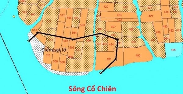 Vụ sạt lở cù lao Minh: 13 nhà, 15 ha đất rơi xuống sông Cổ Chiên