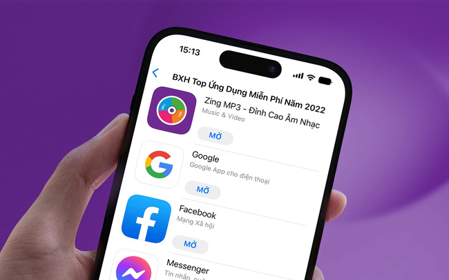 Zing MP3 góp mặt trong bảng xếp hạng App Store 2022