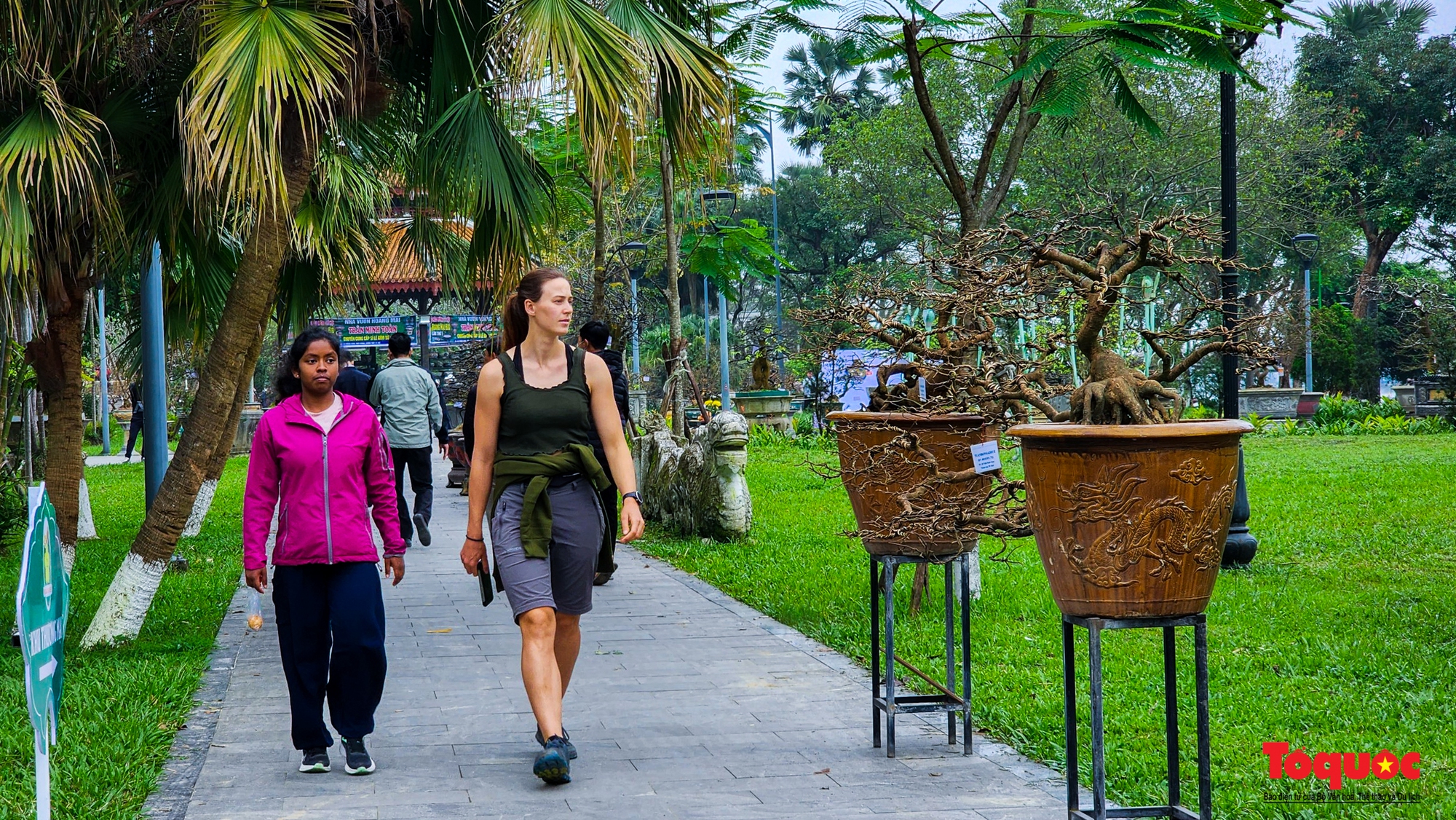 Lễ hội Hoàng mai Huế: &quot;Vắng hoa&quot;... vẫn hút khách thưởng ngoạn - Ảnh 14.