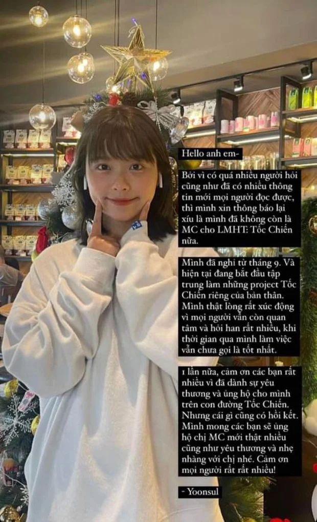 MC Yoonsul tiết lộ lý do chia tay LMHT Tốc Chiến - Ảnh 2. MC Yoonsul tiết lộ lý do chia tay LMHT Tốc Chiến - Ảnh 2.