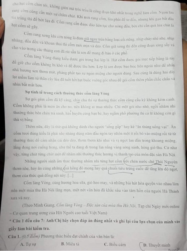 Đề ngữ văn dài 4 trang, phụ huynh học sinh lo lắng, nhà trường nói gì?