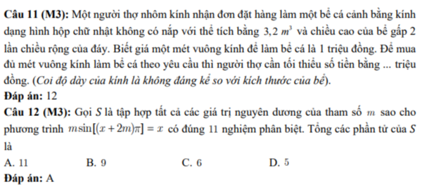 Đề thi đánh giá tư duy: Môn toán nhấn mạnh khả năng nhớ công thức phức tạp