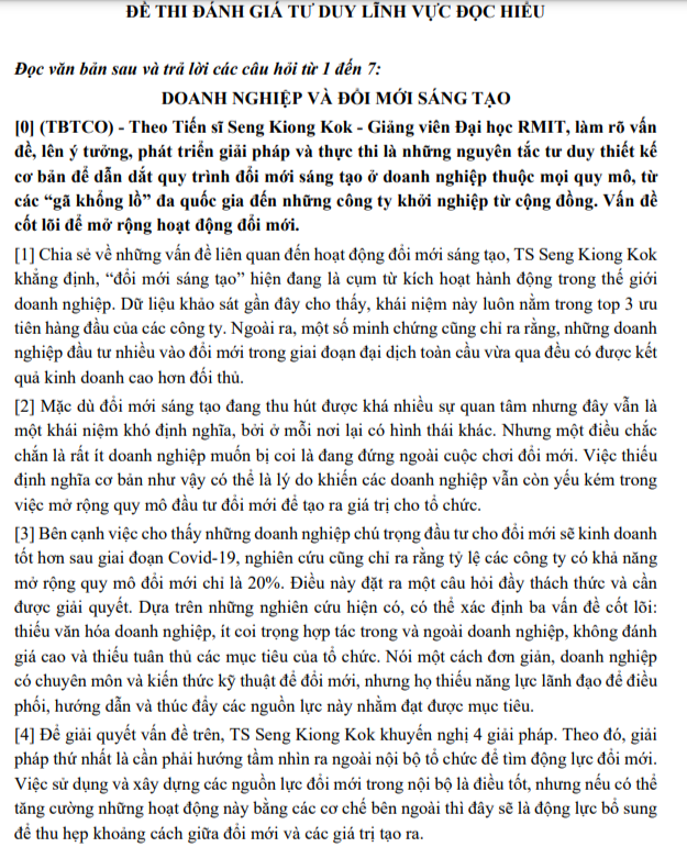 Đề thi đánh giá tư duy: Môn toán nhấn mạnh khả năng nhớ công thức phức tạp