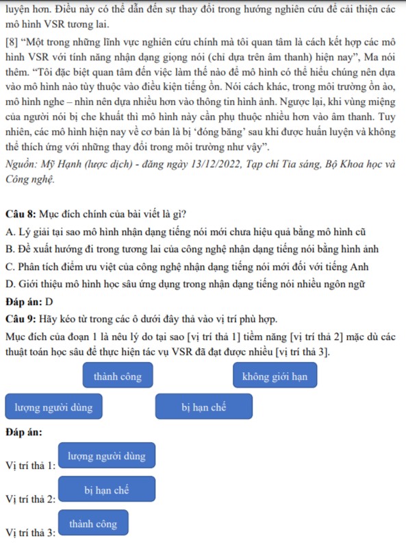 Đề thi đánh giá tư duy: Môn toán nhấn mạnh khả năng nhớ công thức phức tạp