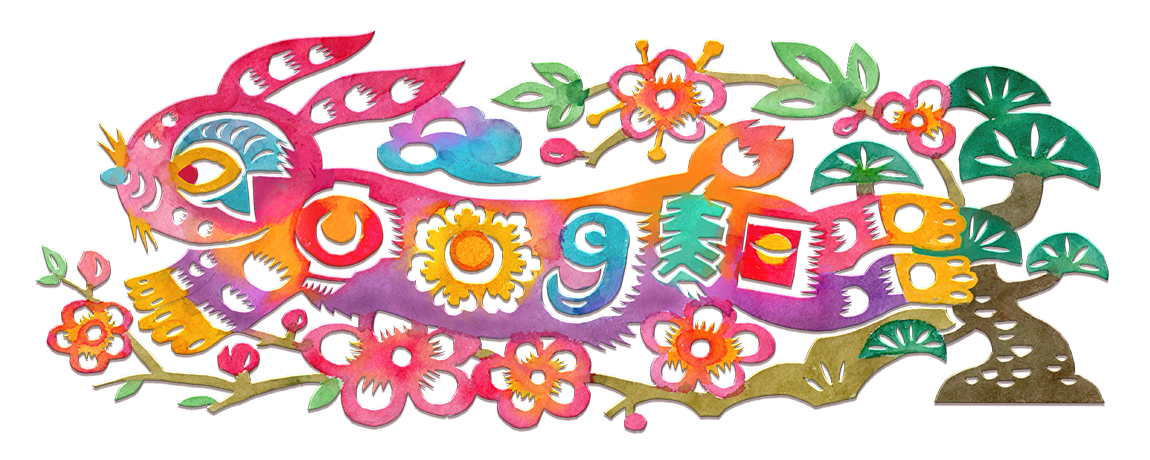 Google thay ảnh mừng năm mới Quý Mão 2023