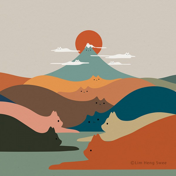 Không thể rời mắt trước những bức tranh cực sáng tạo và đáng yêu về mèo