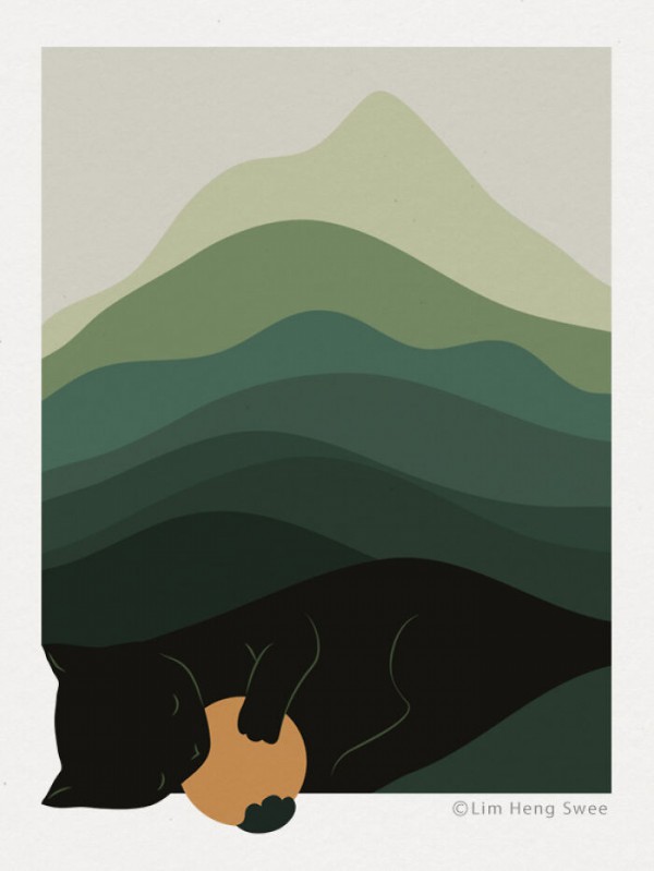 Không thể rời mắt trước những bức tranh cực sáng tạo và đáng yêu về mèo