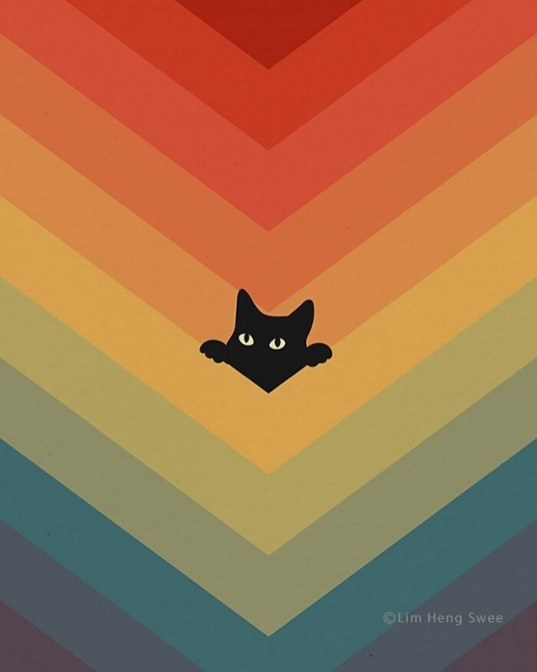 Không thể rời mắt trước những bức tranh cực sáng tạo và đáng yêu về mèo