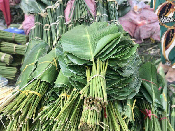 Lá dong, lạt giang... gói bánh về phố