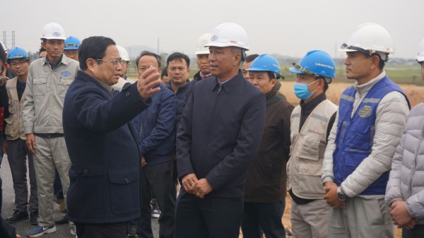 Thủ tướng kiểm tra tiến độ thi công cao tốc bắc - nam, đoạn qua Thanh Hóa