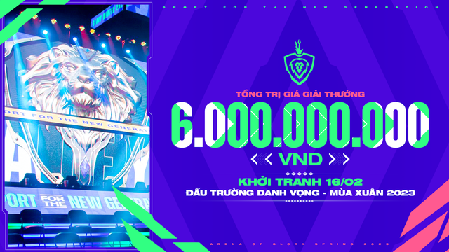 Đấu Trường Danh Vọng mùa Xuân 2023 công bố tiền thưởng lên tới 6 tỷ đồng - Ảnh 1.