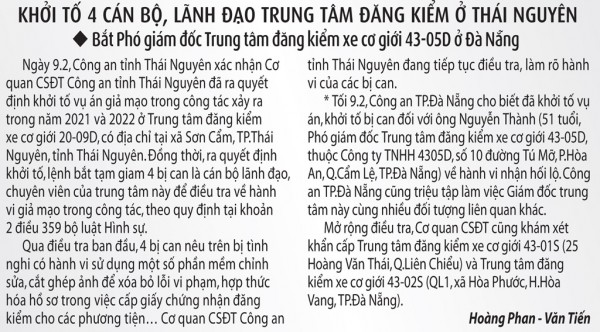 Công an TP.HCM khám xét 2 chi cục đăng kiểm