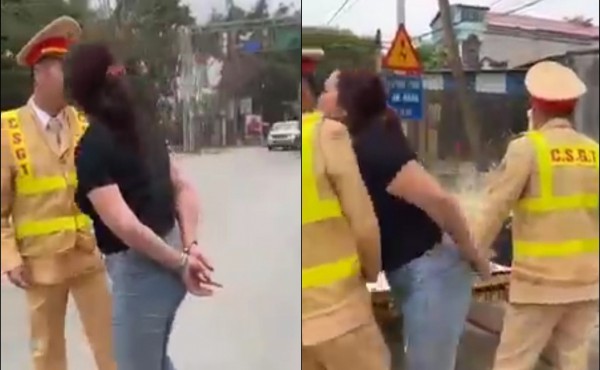 Khởi tố vụ án liên quan người phụ nữ lăng mạ, đụng chạm cơ thể CSGT